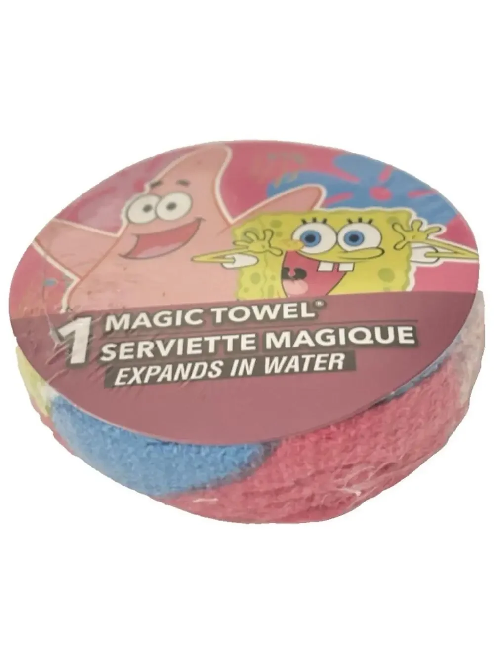 SpongeBob SquarePants & Patrick Star Magic Towel Face Cloth Add Water Expand NEW
